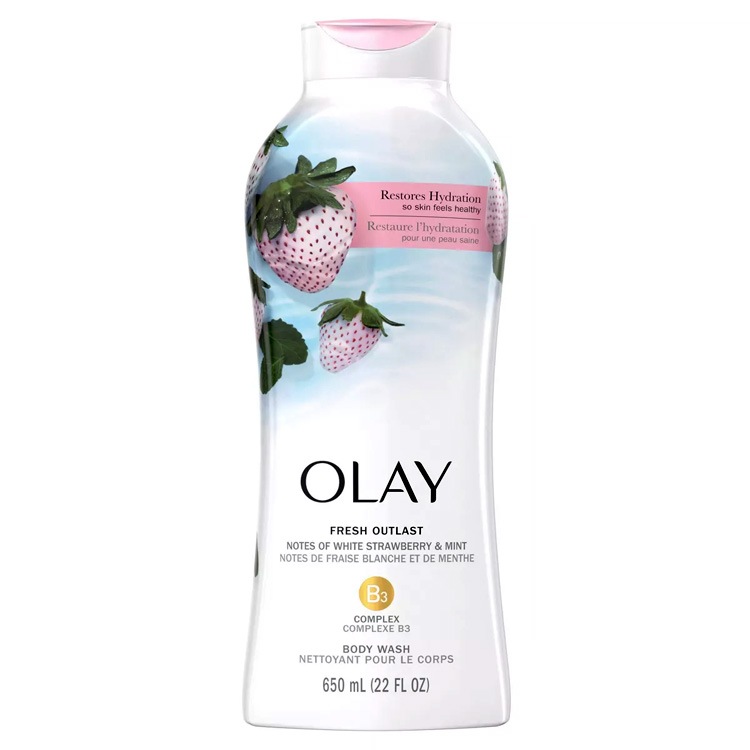 OLAY オレイ ボディウォッシュ ホワイトストロベリー＆ミント 650ml / 22oz ボディソープ 液体 アメリカＰ＆Ｇ アメリカ製