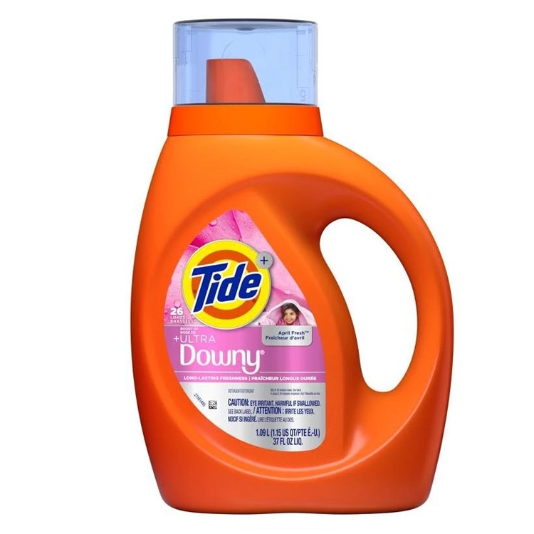 洗濯洗剤 液体 タイド ウィズ ダウニー エイプリルフレッシュ 26回分 1090ml 37oz Tide 柔軟効果配合 P&G 輸入洗剤 日用品 アメリカ製 アメリカ雑貨ダウニーの柔軟効果配合で洗い上がりが柔らか