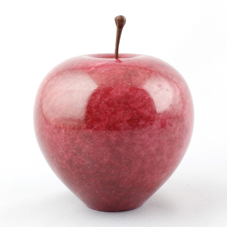 マーブルアップル Lサイズ (レッド) 置物 オブジェ オーナメント ペーパーウェイト 大理石 インテリア DETAIL Marble Apple