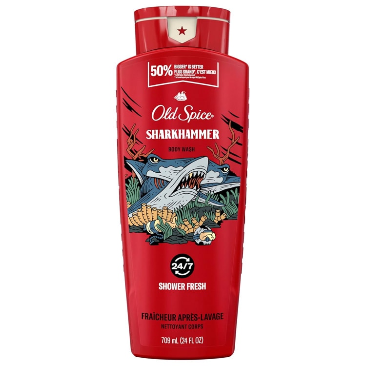 ボディソープ メンズ オールドスパイス シャークハンマー 709ml 24oz ボディウォッシュ Old Spice Sharkhamme 体臭 P&G 爽やかな香り アメリカ製水と木の爽やかな香り 男らしいいい香り アメリカ製のメンズボディウォッシュ