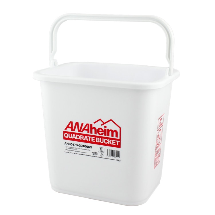 収納 アナハイム クアッドレイト バケツ 4.7L / レッド スクエア 整理 掃除 アメリカン雑貨 ANAHeim QUADRATE BUCKET掃除・整理・ガーデニング・DIYに便利なスクエアバケツ。