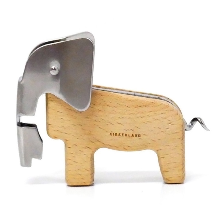 ワインオープナー キッカーランド エレファント コークスクリュー 高さ7.5×幅9.5×奥行3.5cm KIKERLAND キッチン雑貨エレファントモチーフのワインボトルオープナー。