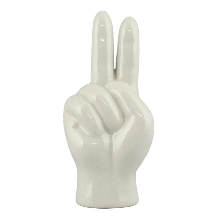 ポーセリン ハンドオブジェ ”Peace” W6.5×D4×H14.5cm 陶器製
