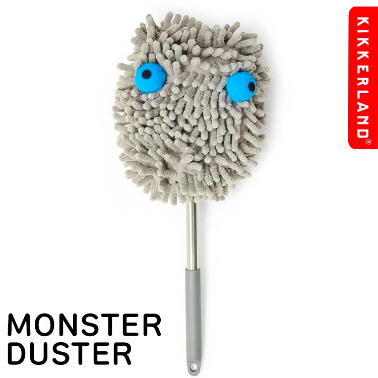 モップ KIKKERLAND モンスターダスター 幅15×高さ36~98cm キッカーランド マイクロファイバー 手洗い可 伸縮 掃除用具 アメリカ雑貨 アメリカン雑貨ハンドダスター 便利 かわいい おしゃれ 掃除道具 おもしろ雑貨