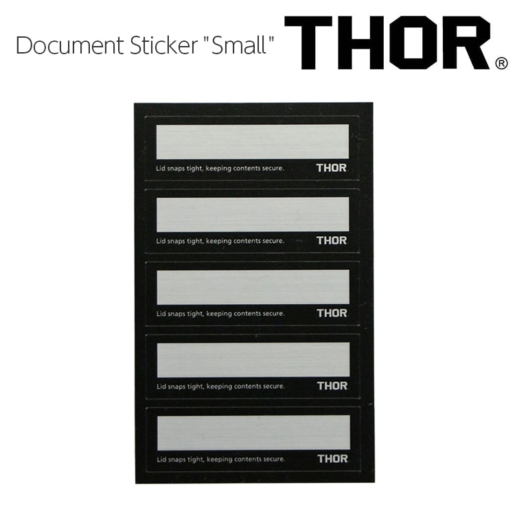 THOR ソー ドキュメント ステッカー Sサイズ シール 防水 耐水 ラベル インデックス インダストリアル おしゃれ TRUST