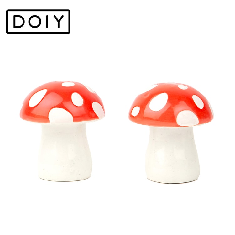 調味料入れ amanita Salt & Pepper アマニータ ソルト＆ペッパー陶器 Φ6×H6.5cm  塩コショウ入れ 容器 キッチン雑貨 おしゃれ プレゼント DOIY ドーイ スペイン