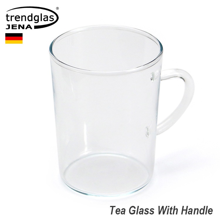 電子レンジ・食洗機OK！なガラス製コップ。コップ Trendglas-Jenaトレンドグラスイエナ ティーグラス ウィズハンドル W9.5×D7×H9.1cm 200ml ガラス製 耐熱 グラス タンブラー 食器 おしゃれ キッチン雑貨 ドイツ