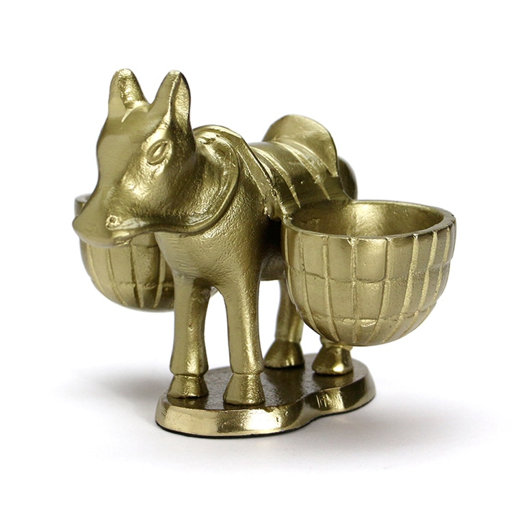 小物入れ Donkey And Backet Gold ドンキーアンドバスケット ゴールド アルミニウム製 W15×D15×H12.5cm トレー オブジェ 小物収納 置物 おしゃれ HERE by DETAIL