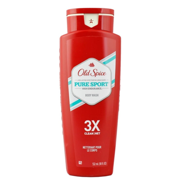 ボディソープ メンズ オールドスパイス HE ボディウォッシュ  ピュアスポーツ 532ml Old Spice P＆G 体臭 ボディケア メンズケア アメリカ雑貨 アメリカン雑貨 売れ筋 メンズ いい香り 男らしい デオドラント 香り 男性用 アメリカ製 P&G メンズボディウォッシュ