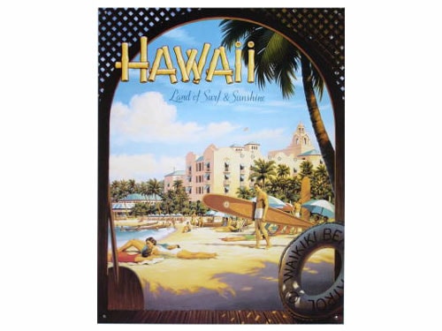 ティンサインプレートHAWAII （ハワイ ） #1161 看板 インテリア 店舗装飾 アメリカ雑貨 アメリカン雑貨