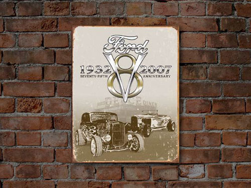 メタルサイン 「フォード 75th Annv」 #1436 看板 インテリア 直輸入 アメリカ製 アメリカ雑貨 アメリカン雑貨