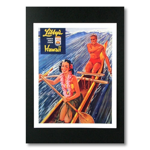 ハワイアンポスター ハワイアンシリーズ ＜Libby's Hawaii パイナップル缶詰の広告柄＞ H-53 アメリカ雑貨 アメリカン雑貨
