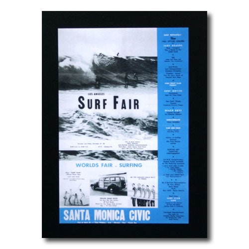 ハワイアンポスター サーフィンシリーズ N-2 「SURF FAIR」 サイズ：30.5×20cm アメリカ雑貨 アメリカン雑貨