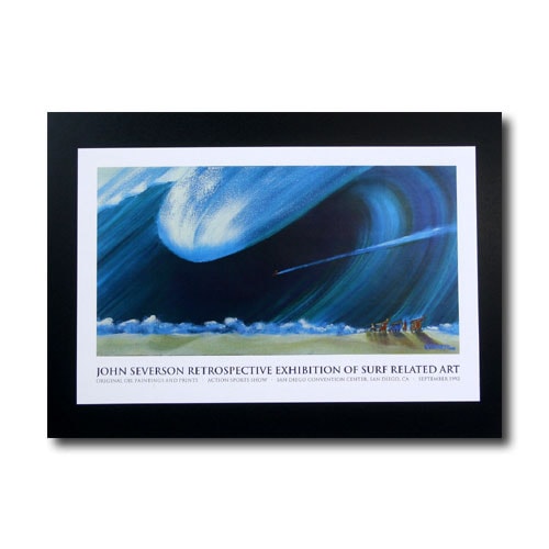 ハワイアンポスター サーフィンシリーズ N-35 「John Severson ビッグウェーブ （横 ）」 サイズ：20×31.5cm アメリカ雑貨 アメリカン雑貨