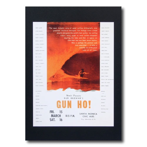 サーフムービーポスター L-30 「GUN HO!」 サイズ：28×21.5cm アメリカ雑貨 アメリカン雑貨