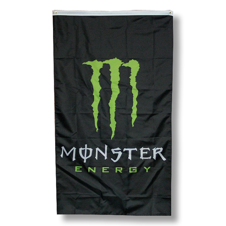 【メール便発送】アメリカンフラッグ MONSTER ENERGY （モンスターエナジー ） エナジードリンク バーグッズ 旗 インテリア アメリカ雑貨 アメリカン雑貨大きな旗でアメリカンガレージ＆ＢＡＲ風インテリアに！！