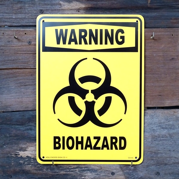 プラスチックメッセージサインボード 「バイオハザード2」 CA-43 アメリカンインテリア メッセージ看板 アメリカ雑貨 アメリカン雑貨