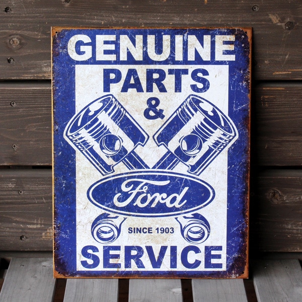 メタルサイン 「FORD SURVICE-PISTONS」 #2068 フォード 看板 アメリカ雑貨 アメリカン雑貨