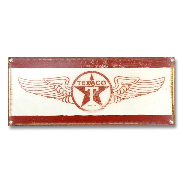 コレクティブルメタルサイン「TEXACO WINGS テキサコウイングス」 #10079 ブリキ看板 アメリカ雑貨 アメリカン雑貨