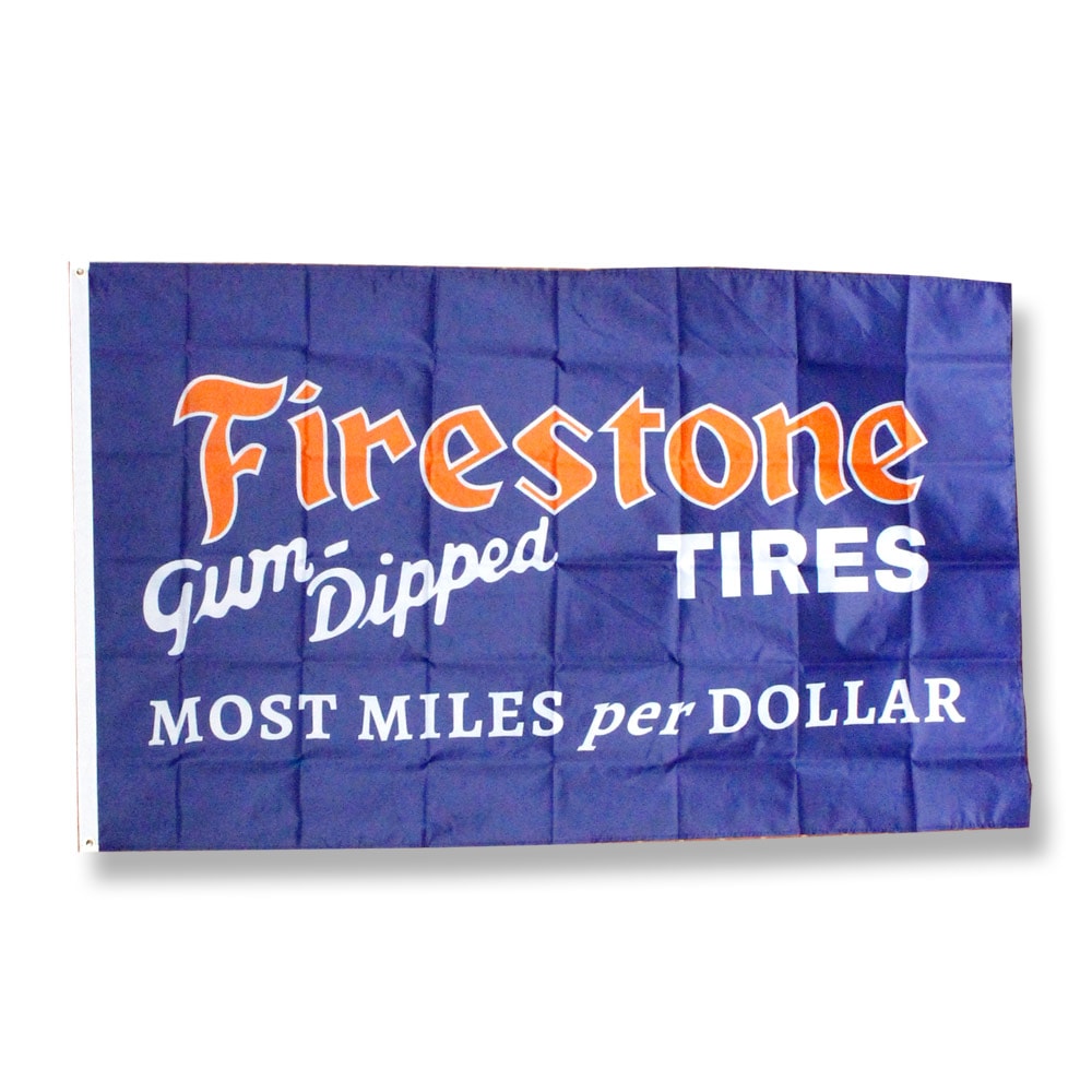 【メール便発送】 フラッグ インテリア FIRE STONE TIRES ファイヤーストーンタイヤ 92×152cm 旗 タペストリー バナー アメリカ雑貨 アメリカン雑貨大きな旗でアメリカンガレージ風インテリアに！！