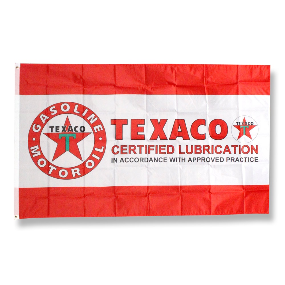 【メール便発送】 フラッグ インテリア TEXACO テキサコ 92×152cm 旗 タペストリー バナー アメリカ雑貨 アメリカン雑貨大きな旗でアメリカンガレージ風インテリアに！！