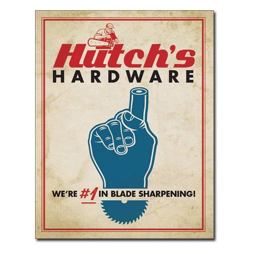 メタルサイン 「Hutch's Hardware」# 2248 縦40.5×横31.7cm ブリキ看板 アメリカ製 店舗装飾 壁面ディスプレー アメリカ雑貨