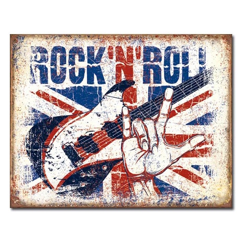 メタルサイン 「Rock'n Roll 」# 2194 ロックンロール 縦31.7×横40.5cm