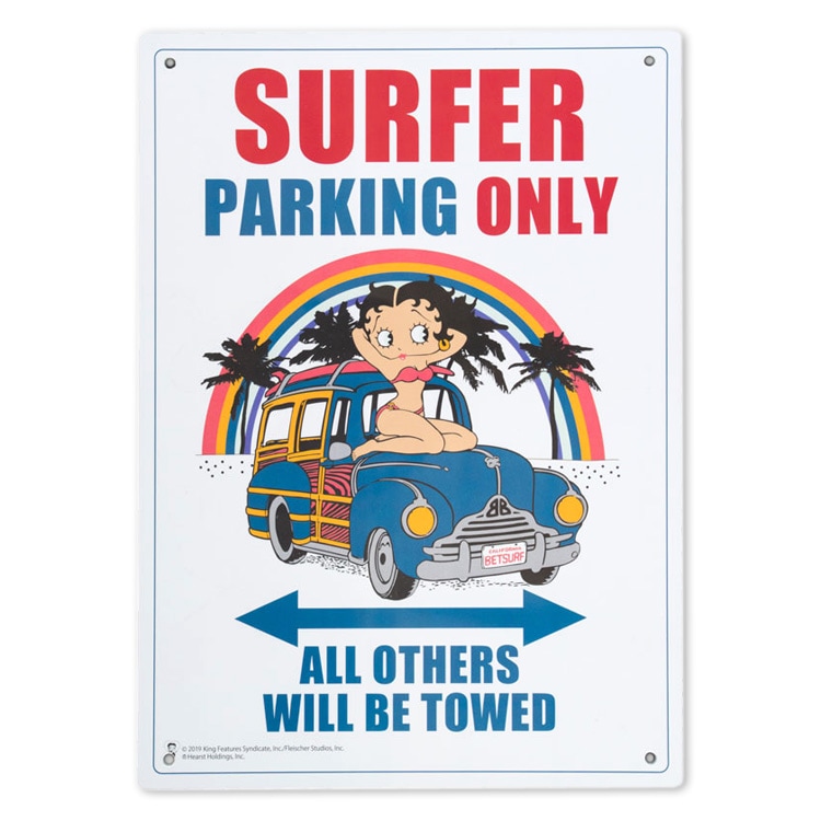 看板 プラスチック メッセージサインボード ベティーブープ BT PARKING 縦33.5×横25.5cm アメリカ雑貨
