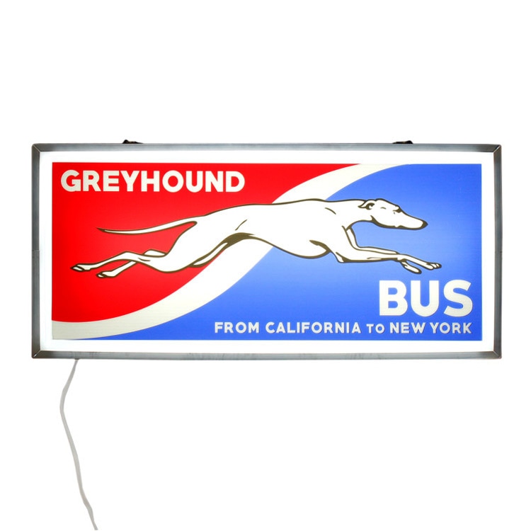 看板 LEDインポートサインボード BUS STOP 高さ29.5×幅62.5×厚さ10cm ライトアップサイン LED照明 吊り下げ・据え置き アメリカ雑貨