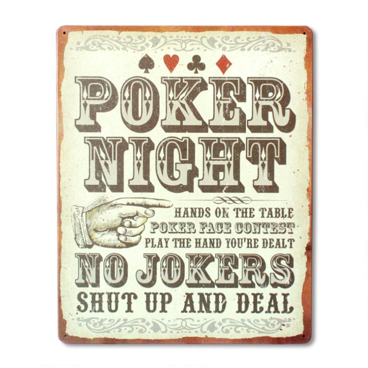 看板 メタルサイン 「PORKER NIGHT」 #98531 縦38cm×横30.5cm ポーカー