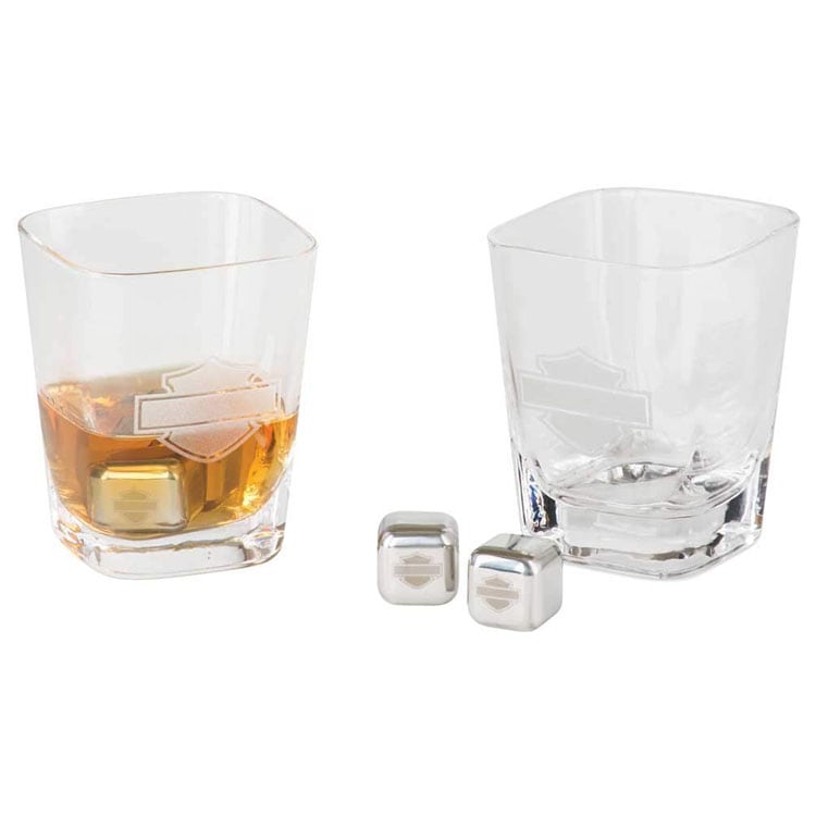 ウイスキーグラス ハーレーダビッドソン シルエット B&S ロック