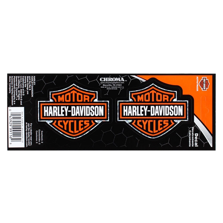 【メール便発送】ステッカー ハーレーダビッドソン ダイカットデカール CLASSIC B&S LOGO 2P ホログラム CG99116 Harley-Davidson シール CARデカール アメリカ製