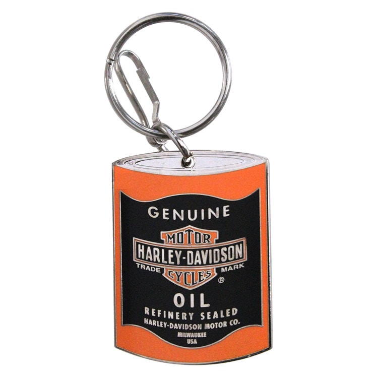 【メール便発送】キーホルダー ハーレーダビッドソン メタル キーチェーン OIL CAN #4388 メタル製 5.3×3.9cm Harley-Davidson オイル缶 キーリング アクセサリー ファッション 小物 アメリカン雑貨