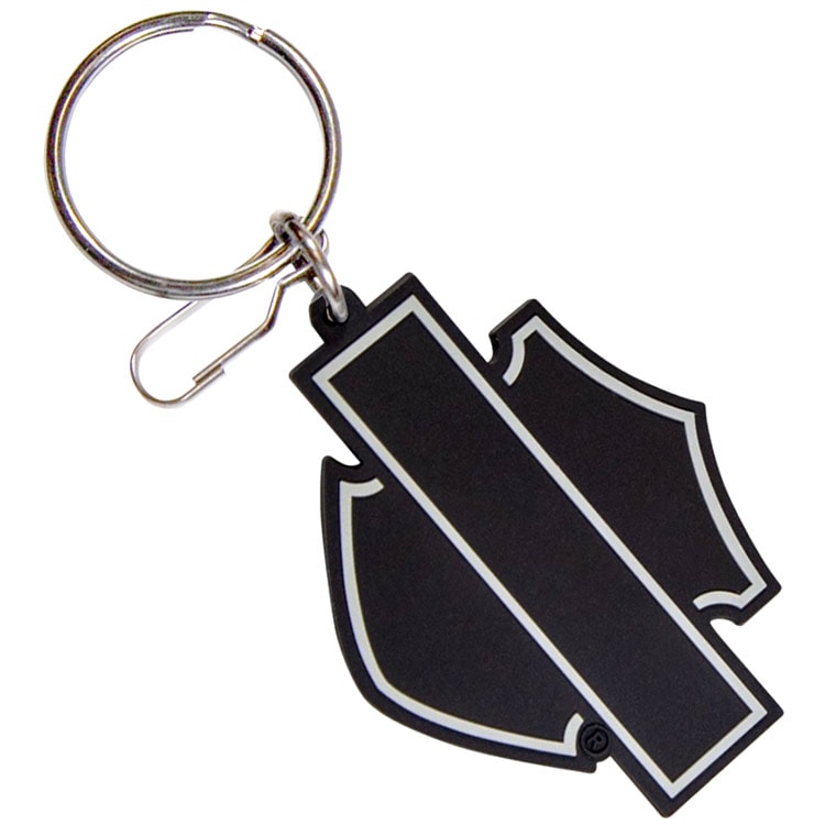【メール便発送】キーホルダー ハーレーダビッドソン PVCラバー キーチェーン シルエット バー&シールド ロゴ #4521 4.8×6.2cm Harley-Davidson キーリング アクセサリー ファッション 小物 アメリカン雑貨