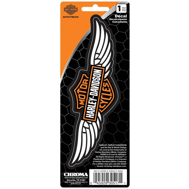 【メール便発送】ステッカー ハーレーダビッドソン デカール Winged Bar & Shield Logo CG30517 Harley-Davidson シール デカール カスタマイズ アメリカン雑貨
