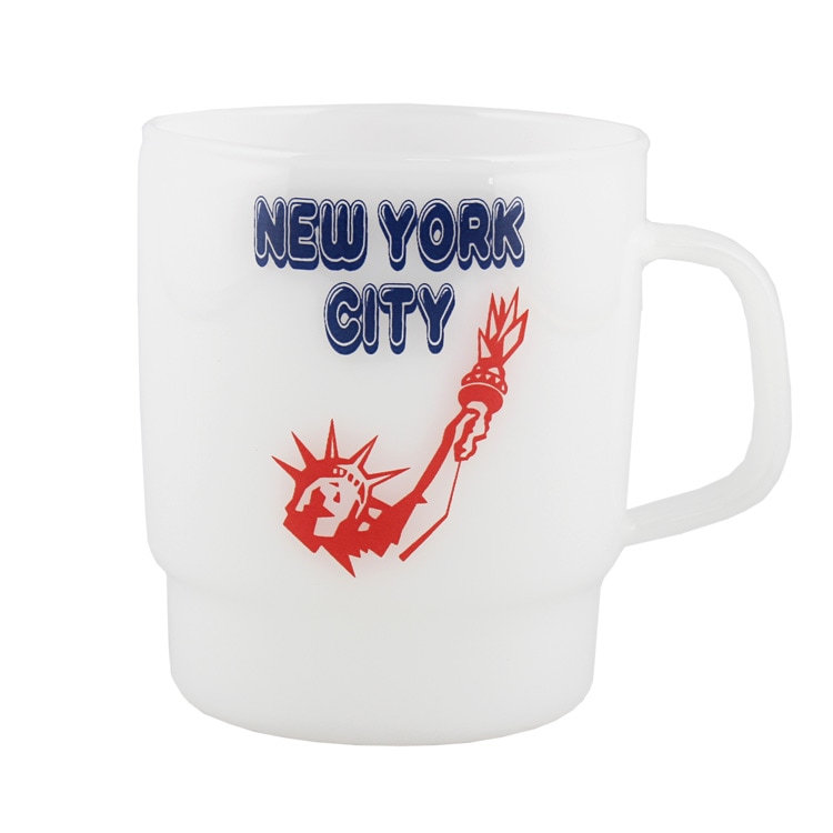 マグカップ MILK CUP ミルクカップ  NEW YORK ニューヨーク 高さ9×幅10×奥行7.8cm 耐熱ガラス ミルキーグラス 食器 インストゥルメンタル