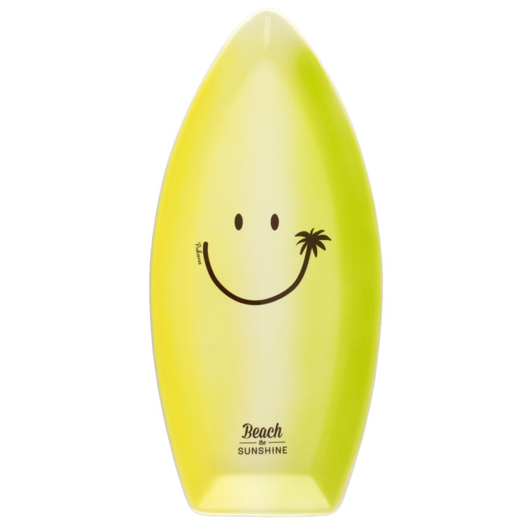 Pukana スマイル グラデーション プレート / イエロー 縦31.5×横14cm 陶器製 皿 長皿 ハワイアン雑貨 アメリカン雑貨