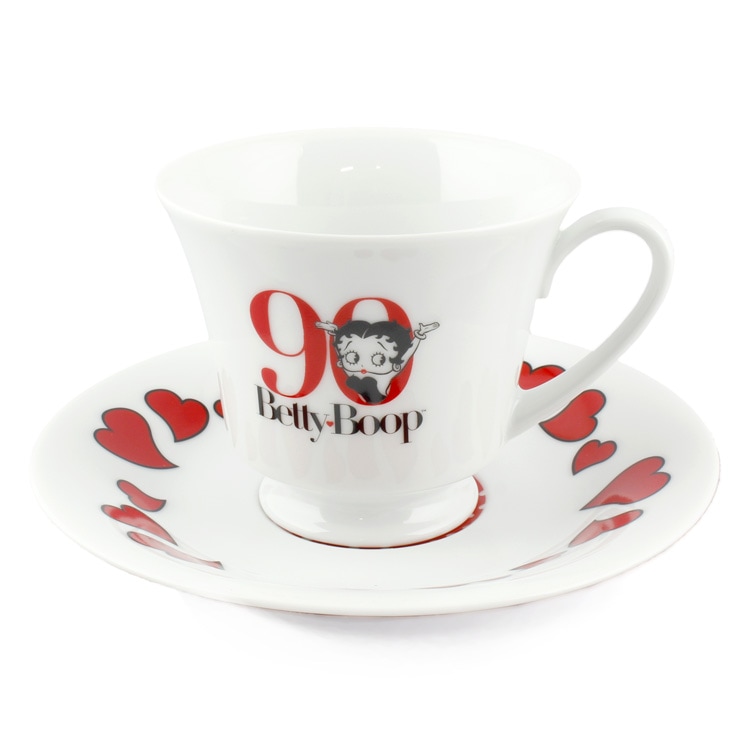 カップ＆ソーサー ベティ・ブープ 90周年記念 脚つきカップ BT-C&S-001 BETTY BOOP アニバーサリー 陶器 日本製 アメリカン雑貨