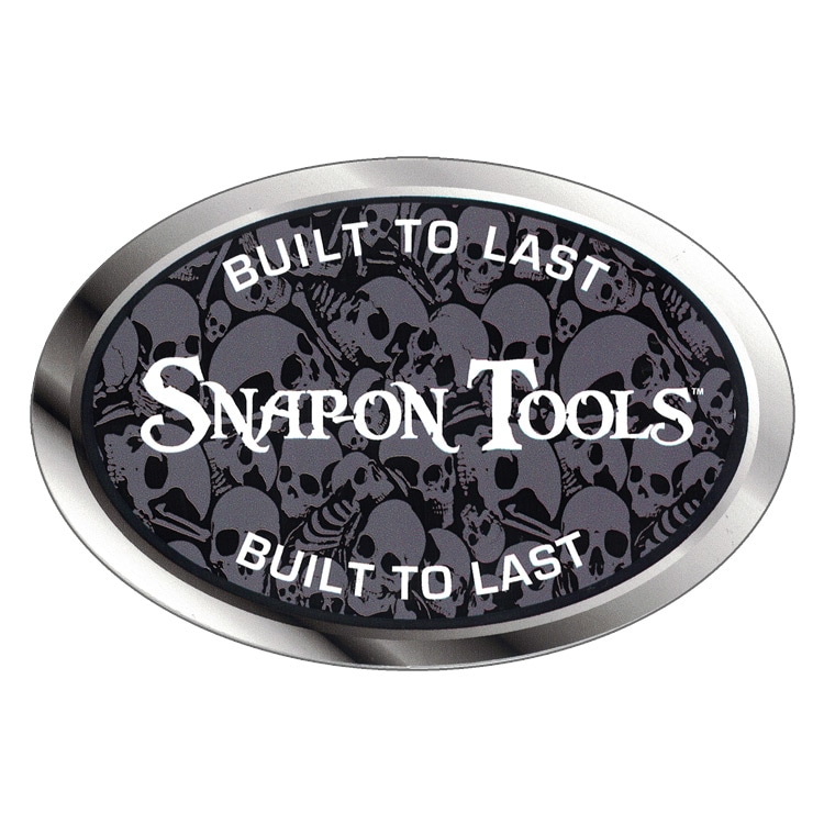 【メール便発送】Snap-on スナップオン デカール オーバル BUILT TO LAST スカル沢山 ブラック 縦10.2×横15.3cm ステッカー シール 車 ガレージ アメリカン雑貨アメリカを代表する工具メーカーのオフィシャルデカール。