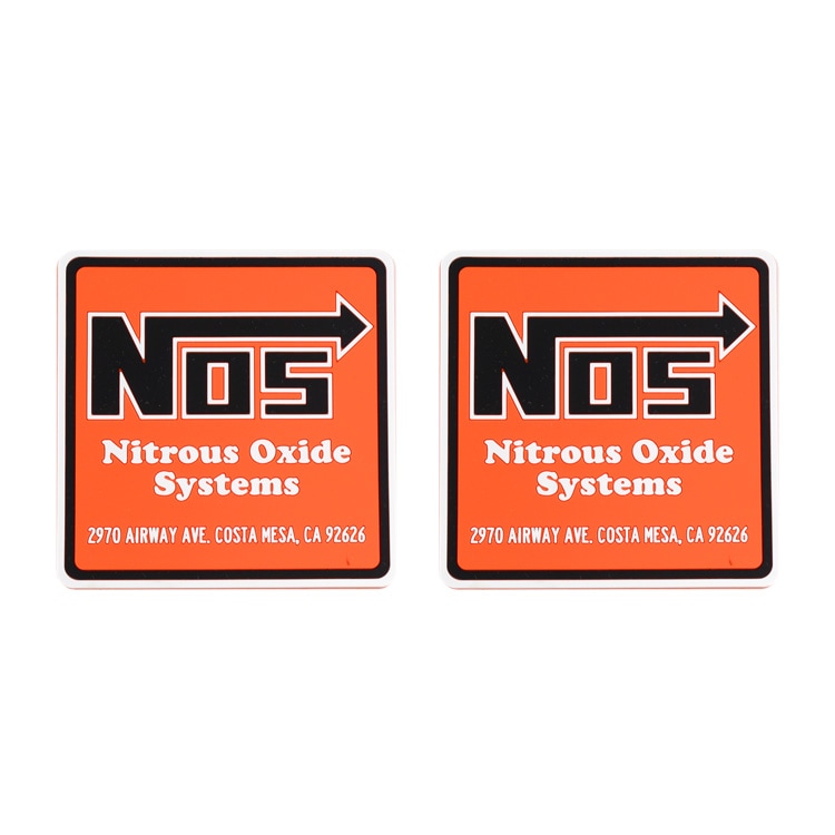 【メール便発送】ラバー製 コースター 2枚セット 「NOS ノス」 縦9.6×横9.6cm バーグッズ アメリカ雑貨 アメリカン雑貨
