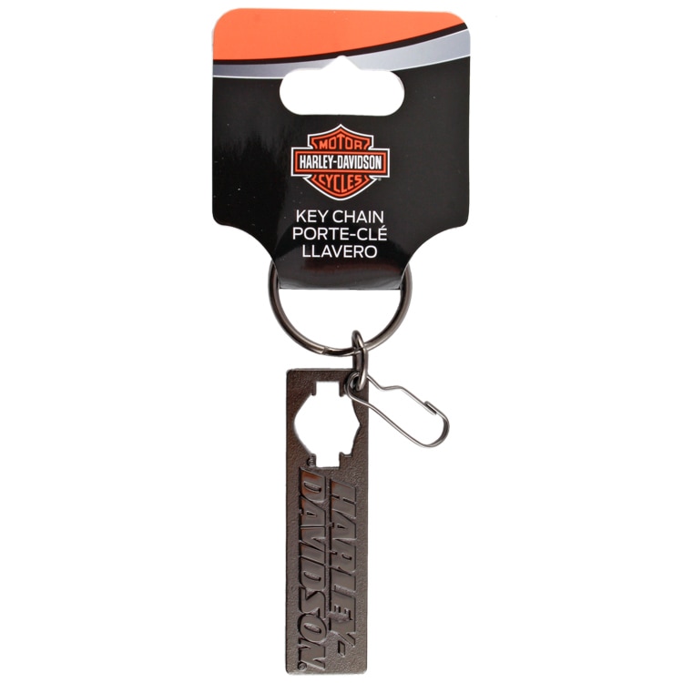 【メール便発送】キーホルダー HARLEY-DAVIDSON ハーレーダビッドソン ノックアウト メタル キーチェーン #4520 縦10.7×横2cm オフィシャルグッズ アメリカン雑貨