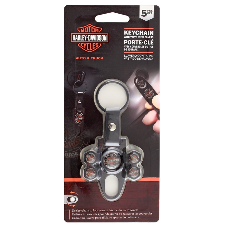 【メール便発送】キーホルダー HARLEY-DAVIDSON ハーレーダビッドソン バルブ ステム カバー＆キーチェーン MOTOR OLIL #4531 オフィシャルグッズ アメリカン雑貨
