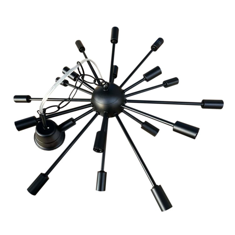 天井照明 SPUTNIK LAMP スプートニクランプ 18バルブ ブラック 吊り下げ照明 50's ビンテージ風 ダイナー アメリカ雑貨 アメリカン雑貨アメリカンデザインのインテリア照明。