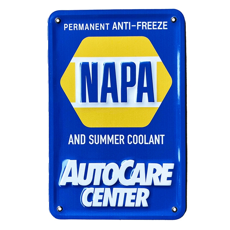 【メール便発送】看板 ミニエンボスメタルサイン AUTO CARE W162×H250mm スチール製 サインプレート 立体 ガレージ アメリカン雑貨 アメリカ雑貨飾るだけで壁面がオシャレになるミニサイズのスチールサイン。