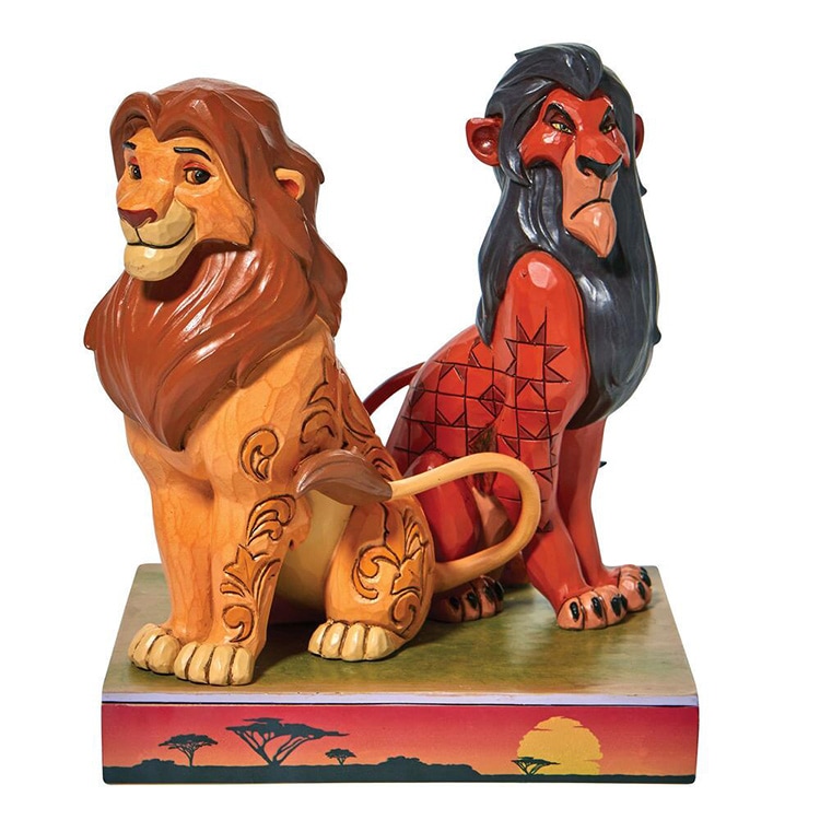 ディズニー ライオンキング シンバ ＆ スカー フィギュア 高さ16cm JIM SHORE enesco Disney Traditions【メーカー直送】【同梱不可】【あす楽あすつく翌日配送不可】【代引き不可】