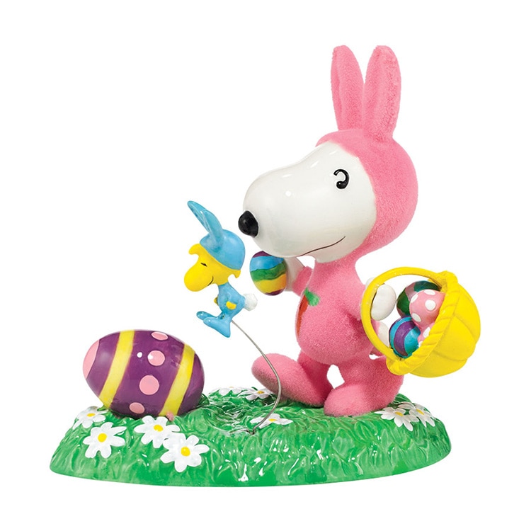 PEANUTS スヌーピー＆ウッドストック イースター  フィギュア 高さ10m  SNOOPY うさぎ Department 56【メーカー直送】【同梱不可】【あす楽あすつく翌日配送不可】【代引き不可】