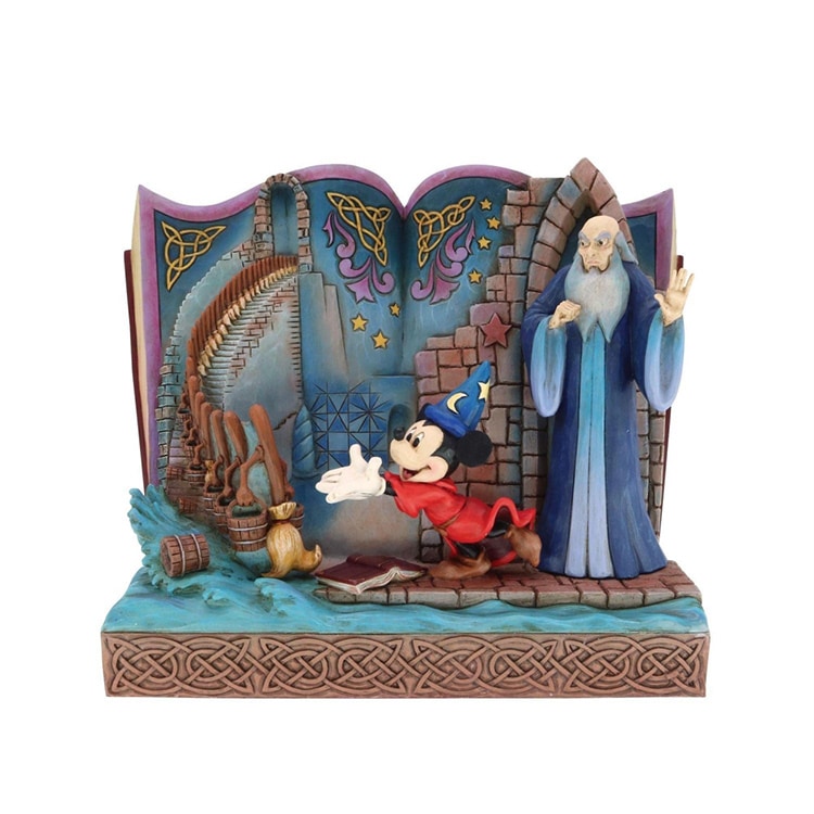 ディズニー  ミッキー ストーリーブック フィギュア 高さ15.5cm ミッキーマウス ファンタジア JIM SHORE enesco Disney Traditions【メーカー直送】【同梱不可】【あす楽不可】【代引き不可】