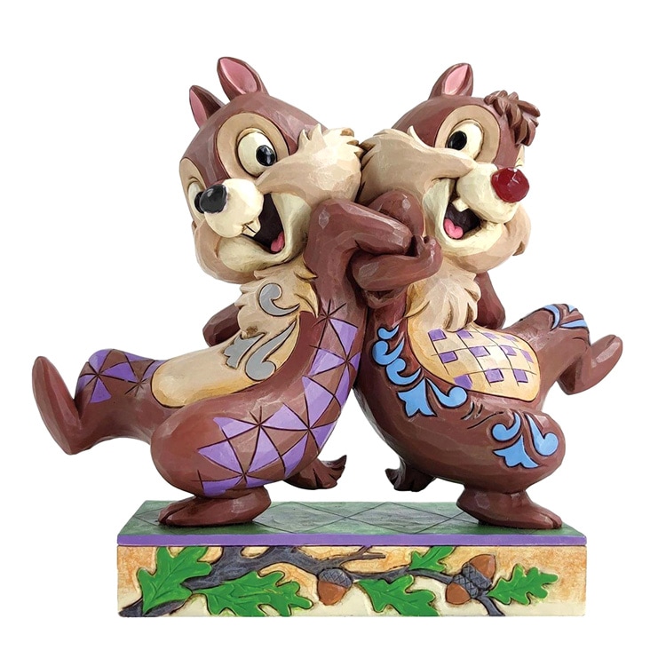 フィギュア ディズニー チップとデール バックトゥバック 14cm enesco Disney Traditions レジン製【メーカー直送】【同梱不可】【あす楽不可】【代引き不可】
