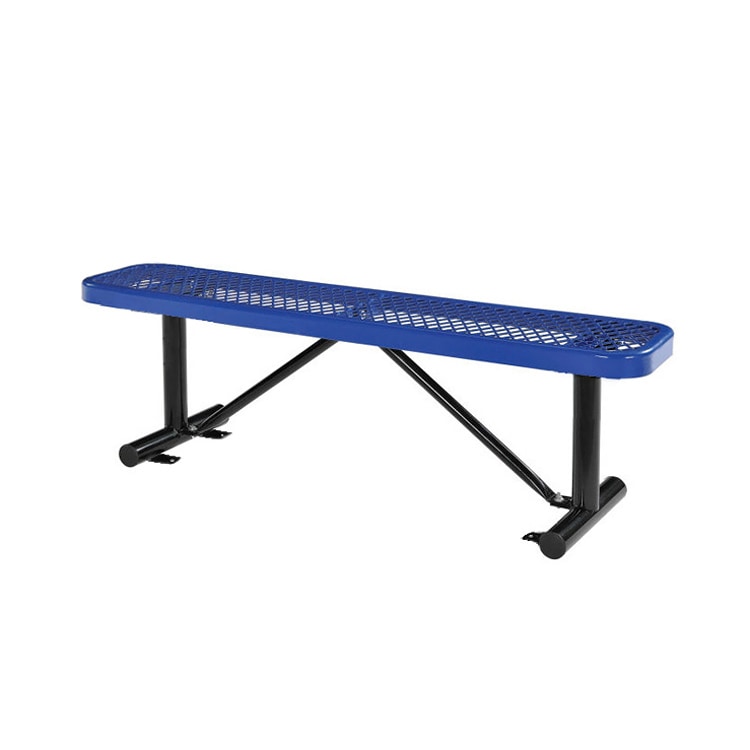 USパークベンチ ショート ブルー 高さ47×幅123×奥行き30cm スチール製 公園ベンチ イス チェア エクステリア インテリア アメリカン雑貨インテリアのアクセントになるステンレス製ショートベンチ。