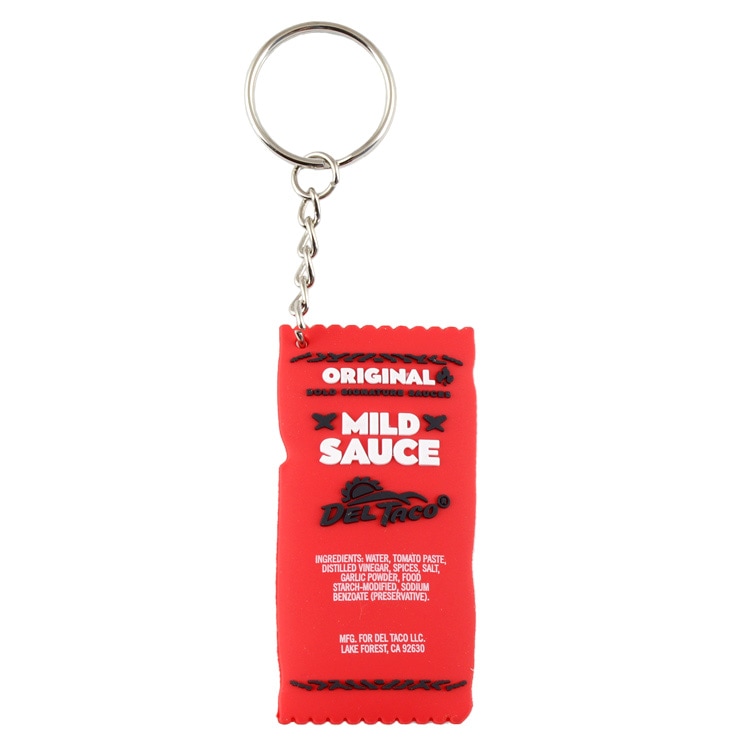 【メール便発送】キーリング DEL TACO デルタコ ソース キーチェーン ORIGINAL オリジナル 高さ63x幅32x奥行6mm キーホルダー メキシコ ファッション小物 アメリカン雑貨ユニークなDEL TACOデルタコソース型キーホルダー。